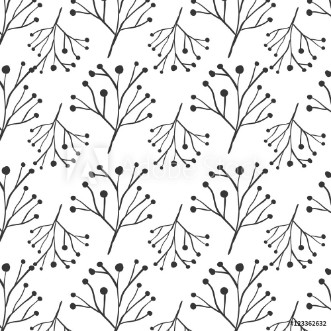 Picture of Pattern ramifications tree with stem and branches vector illustration